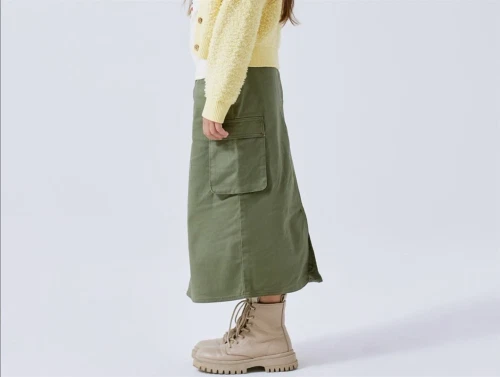 Name It deep lichen green long twill cargo nederdel